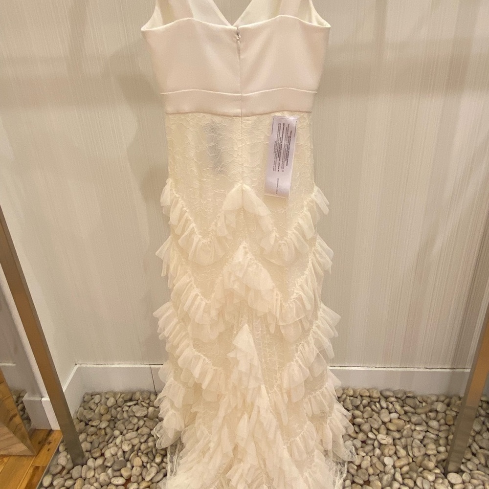 COPY - BCBG LONG CREAM PROM DRESS - Picture 3 of 3